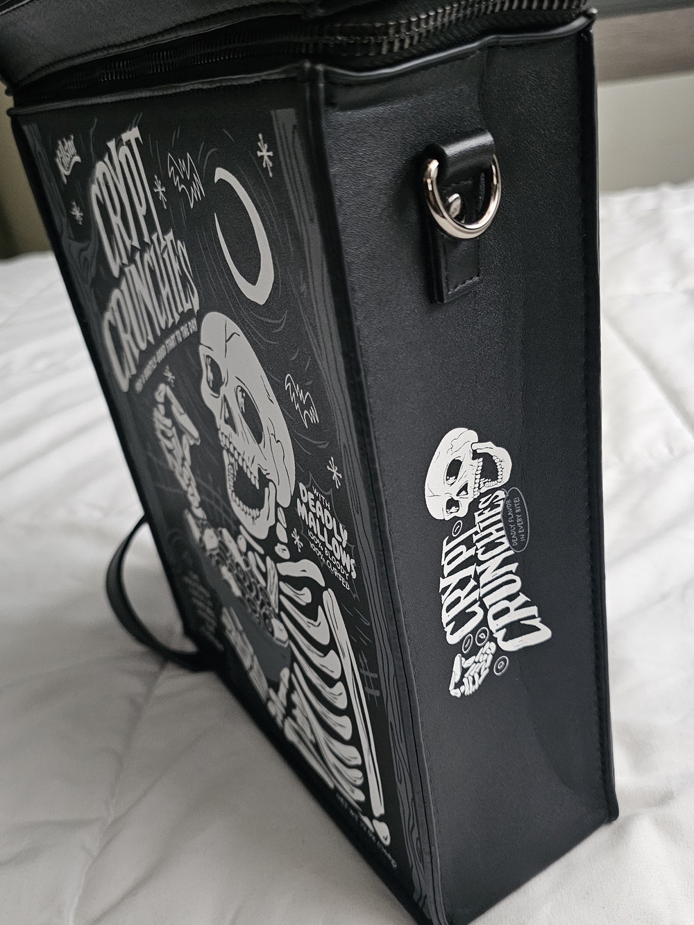 Killstar Black & White 'Crypt Crunchies' Skull Backpack - Picture 5 of 6